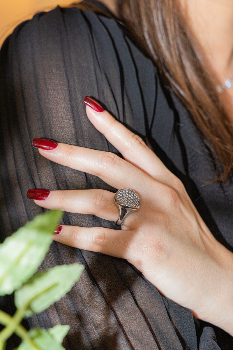 Bague en or blanc et diamant - Castafiore