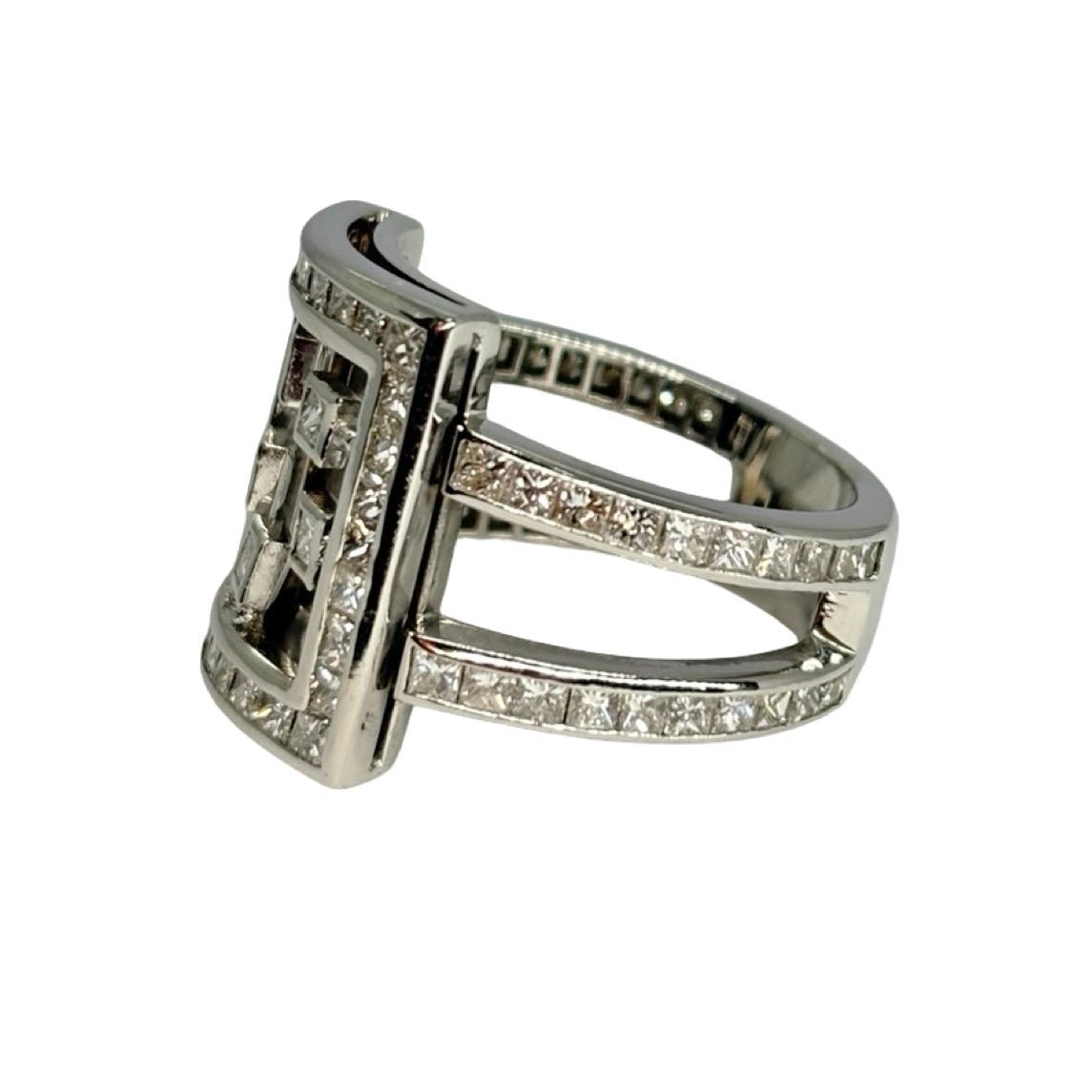 Bague en or blanc et diamants - Castafiore