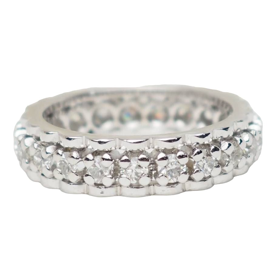 Bague en or blanc et diamants - Castafiore