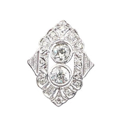Bague en or blanc et diamants - Castafiore