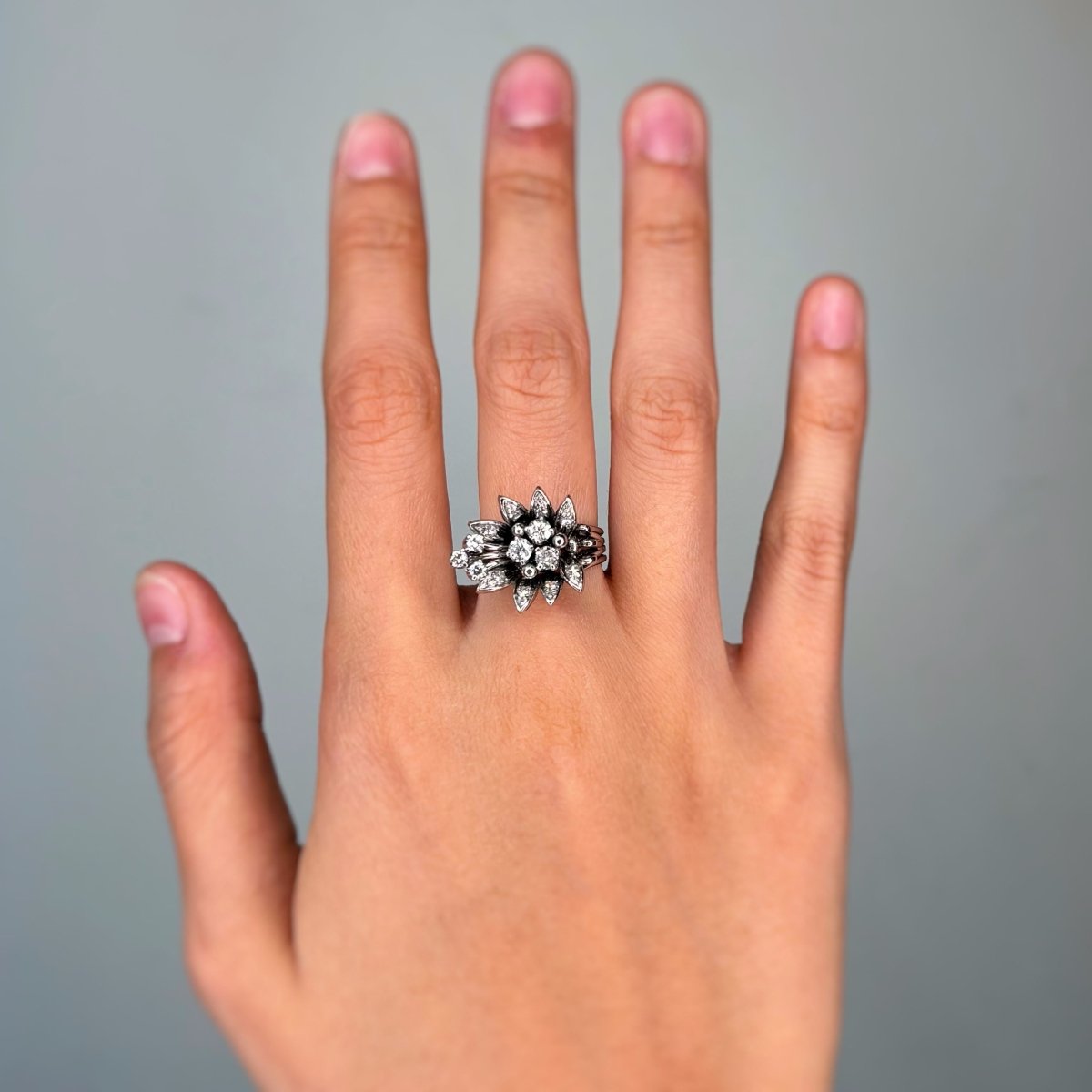 Bague en or blanc et diamants - Castafiore