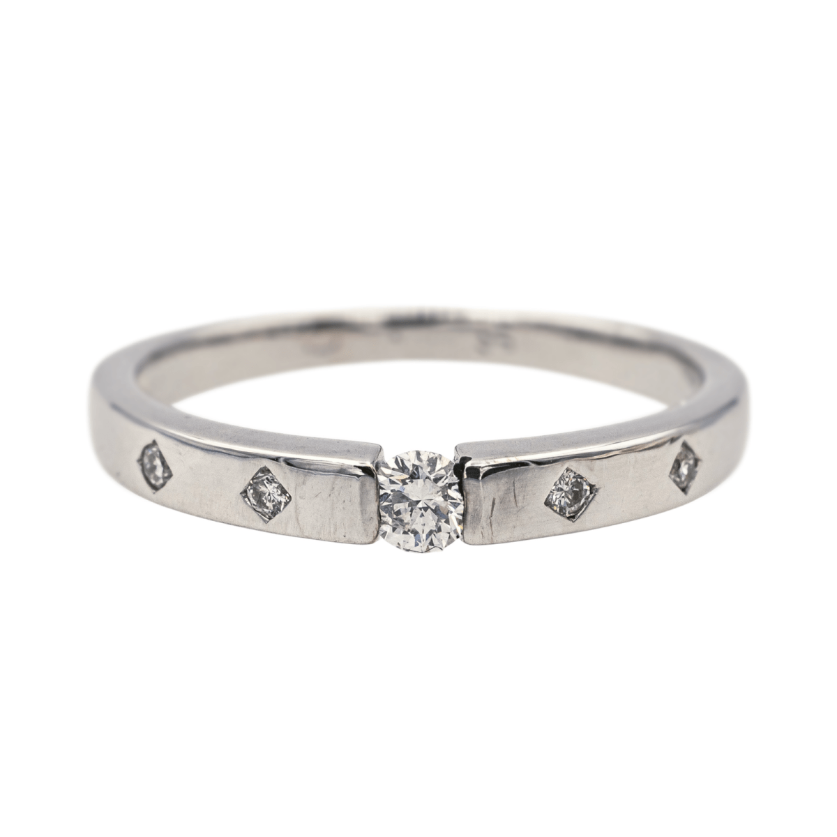Bague en or blanc et diamants - Castafiore
