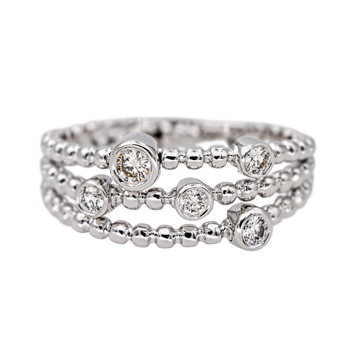 Bague en or blanc et diamants - Castafiore