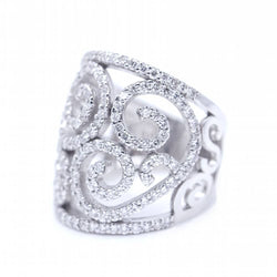 Bague en or blanc et diamants - Castafiore
