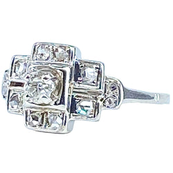 Bague en or blanc et diamants - Castafiore