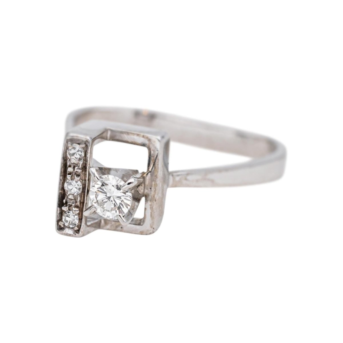 Bague en or blanc et diamants - Castafiore