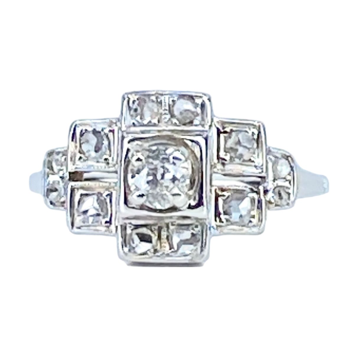 Bague en or blanc et diamants - Castafiore