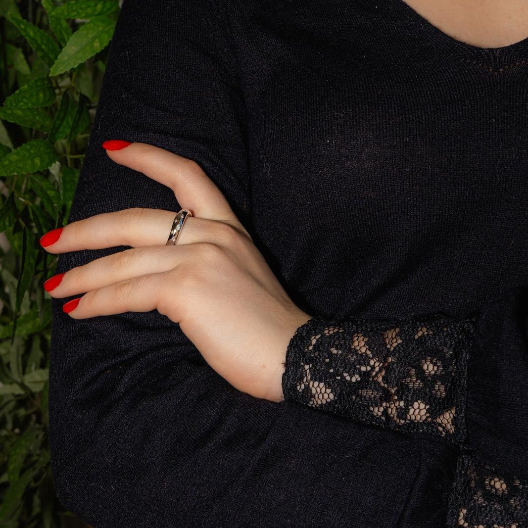 Bague en or blanc et diamants - Castafiore