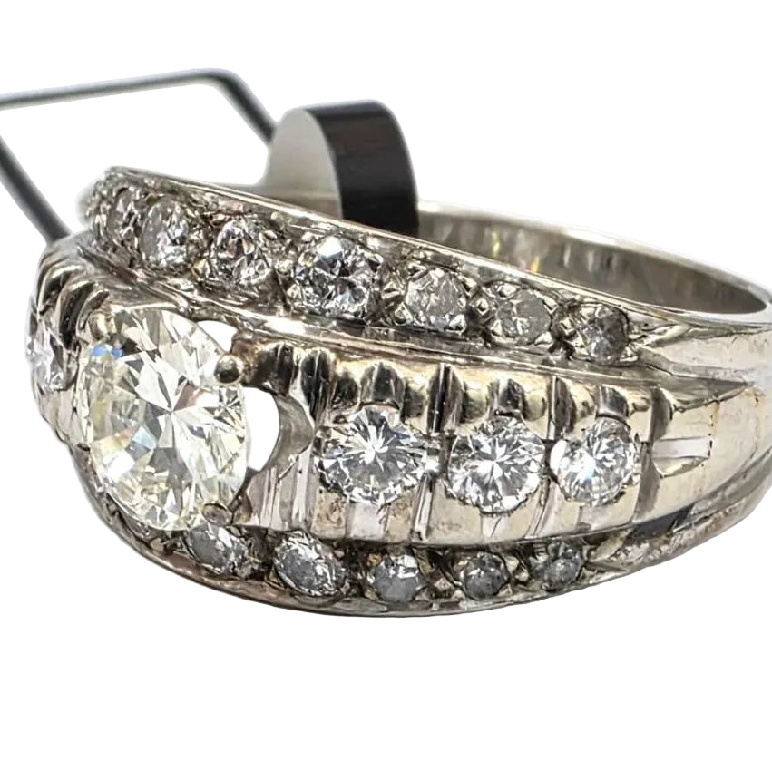 Bague en or blanc et diamants - Castafiore
