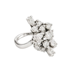 Bague en or blanc et diamants - Castafiore