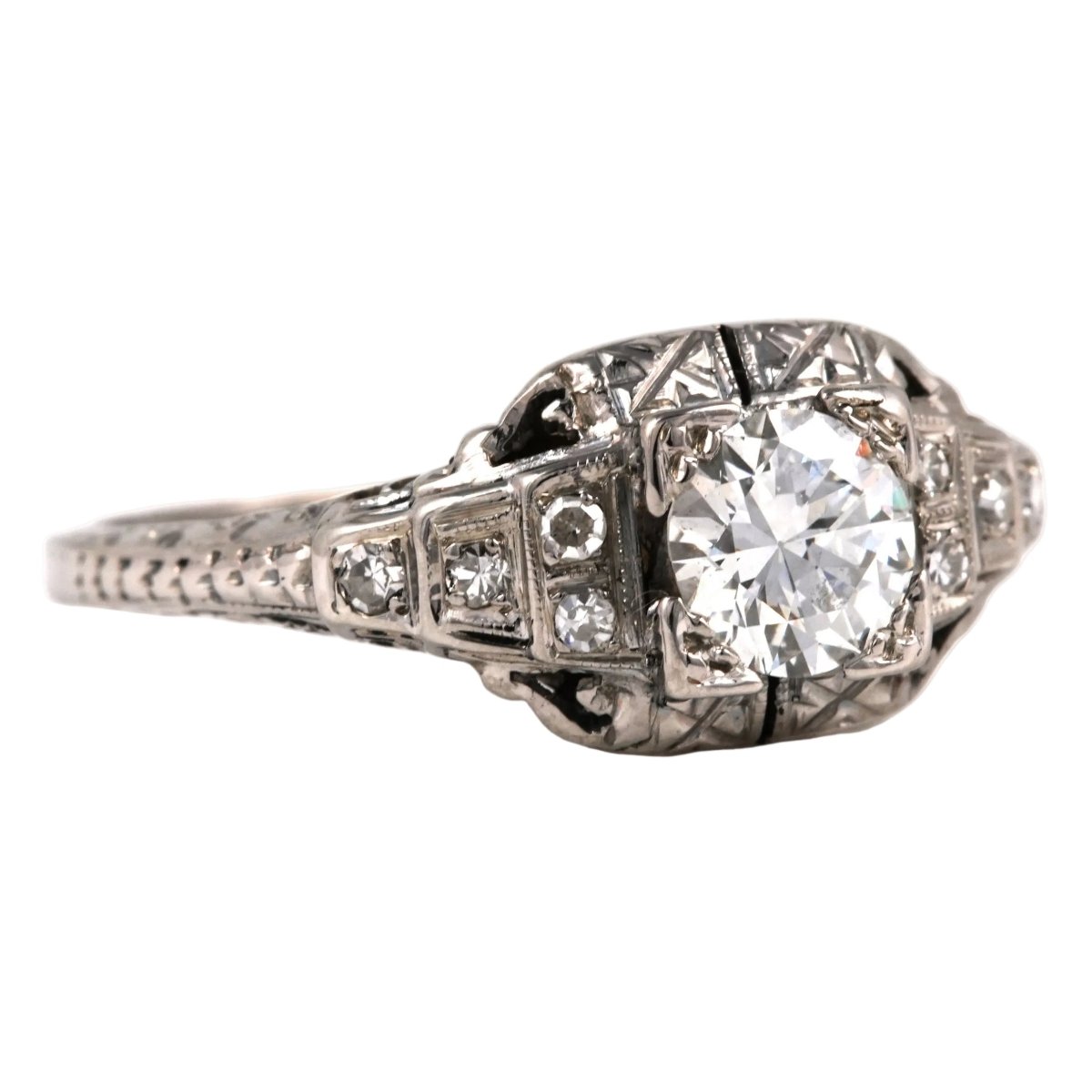 Bague en or blanc et diamants - Castafiore