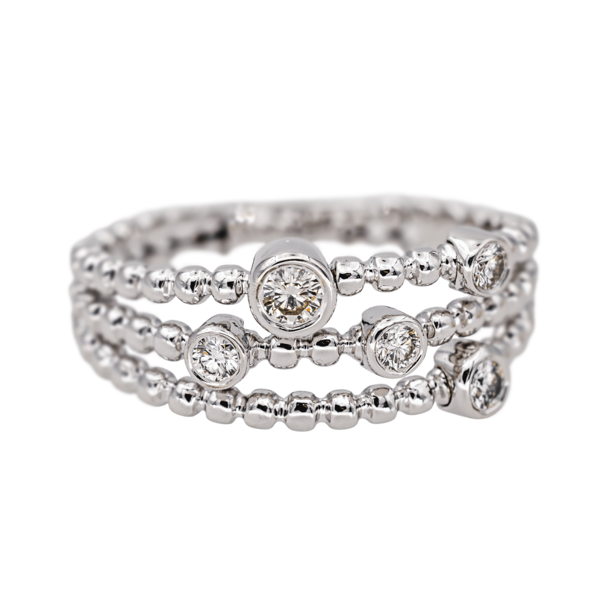 Bague en or blanc et diamants - Castafiore