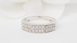 Bague en or blanc et diamants - Castafiore