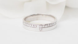 Bague en or blanc et diamants - Castafiore