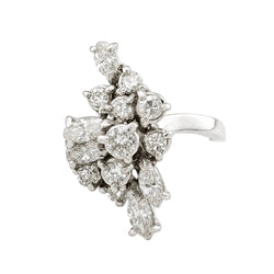 Bague en or blanc et diamants - Castafiore