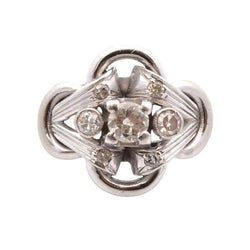 Bague en or blanc et diamants - Castafiore