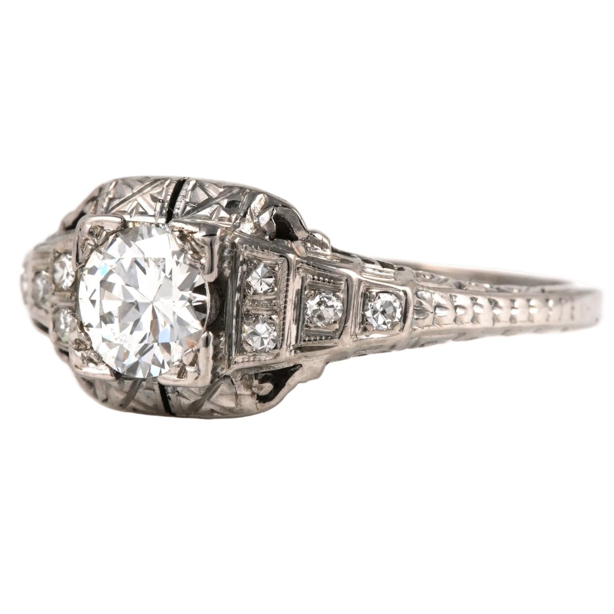 Bague en or blanc et diamants - Castafiore
