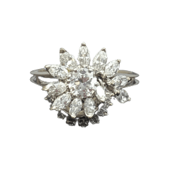 Bague en or blanc et diamants - Castafiore