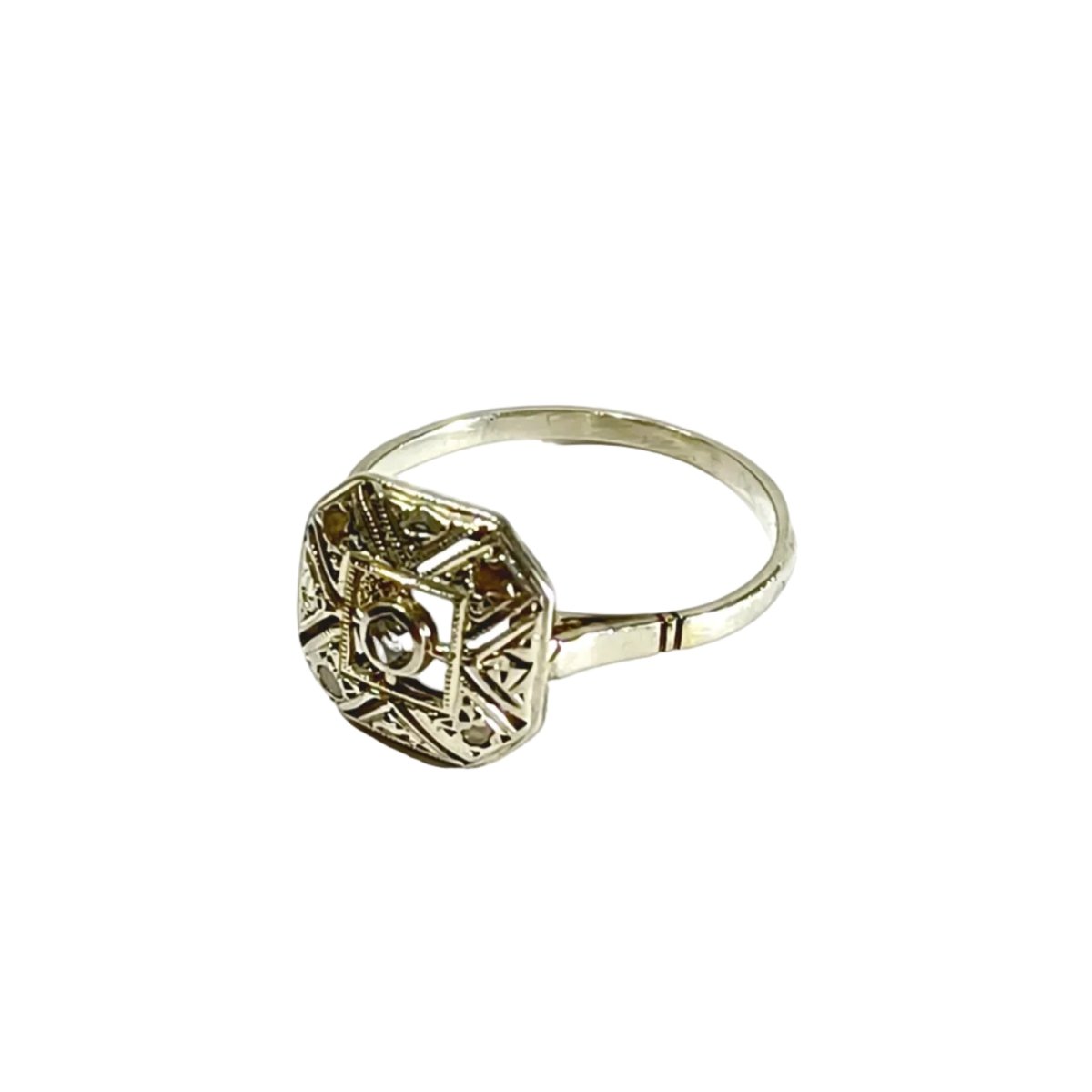 Bague en or blanc et diamants - Castafiore