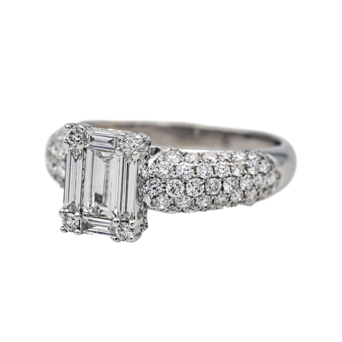 Bague en or blanc et diamants - Castafiore