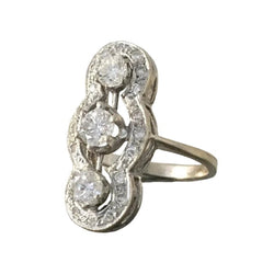 Bague en or blanc et diamants - Castafiore
