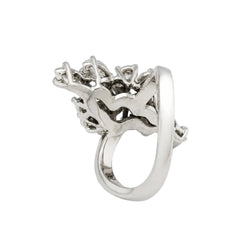 Bague en or blanc et diamants - Castafiore