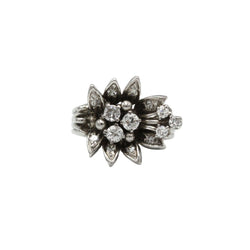Bague en or blanc et diamants - Castafiore