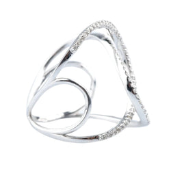 Bague en or blanc et diamants - Castafiore