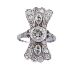 Bague en or blanc et diamants - Castafiore