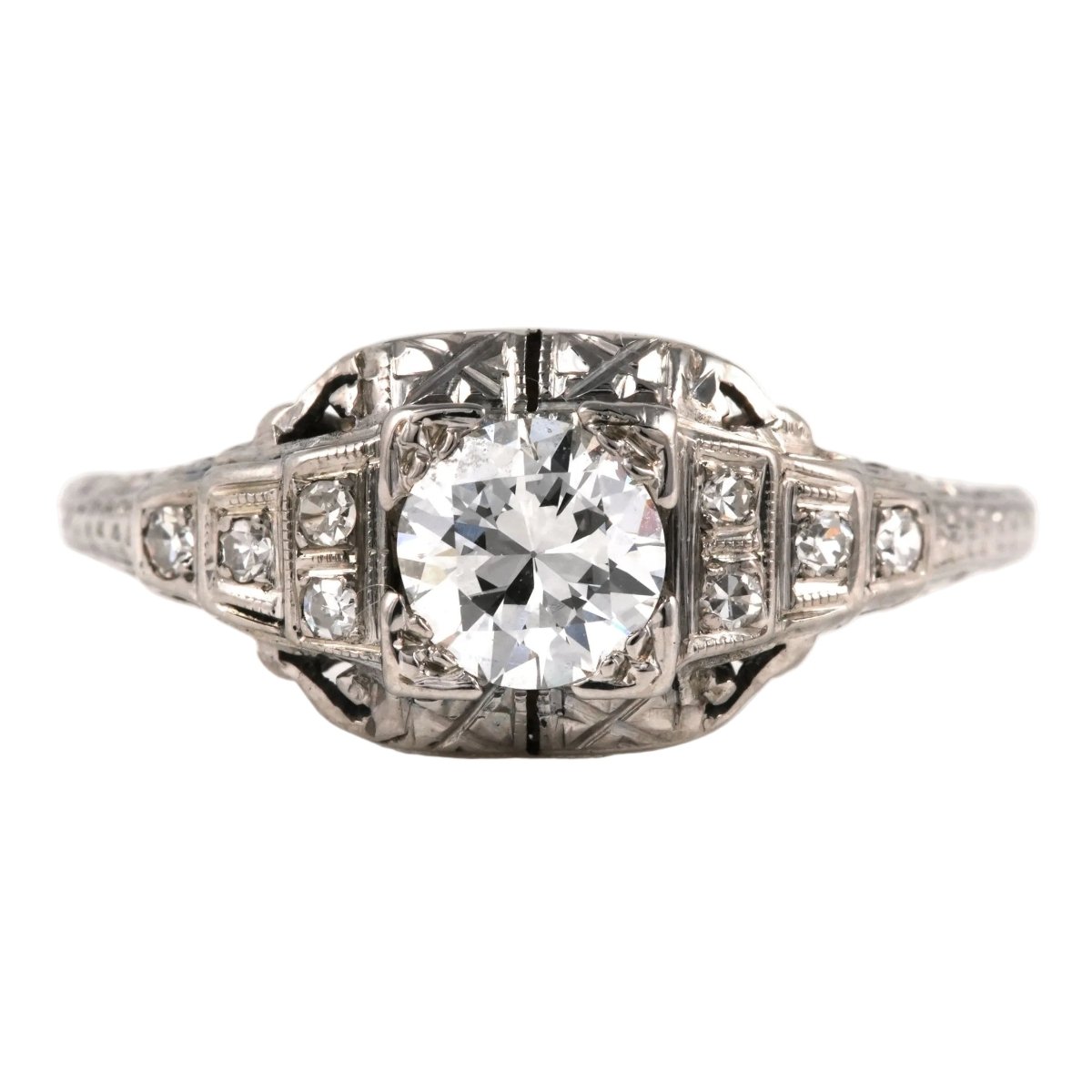 Bague en or blanc et diamants - Castafiore