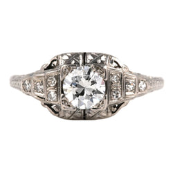 Bague en or blanc et diamants - Castafiore