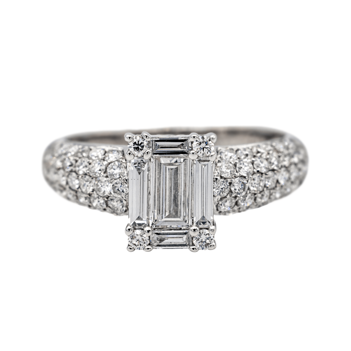 Bague en or blanc et diamants - Castafiore