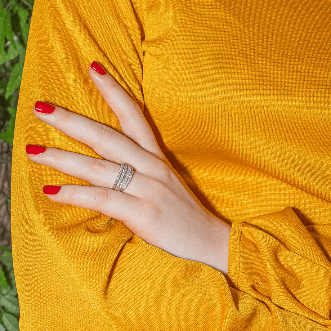 Bague en or blanc et diamants - Castafiore