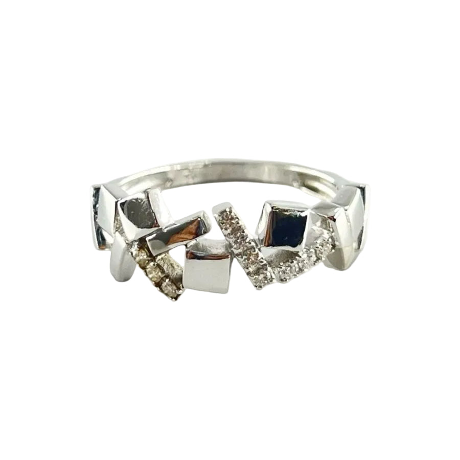 Bague en or blanc et diamants - Castafiore