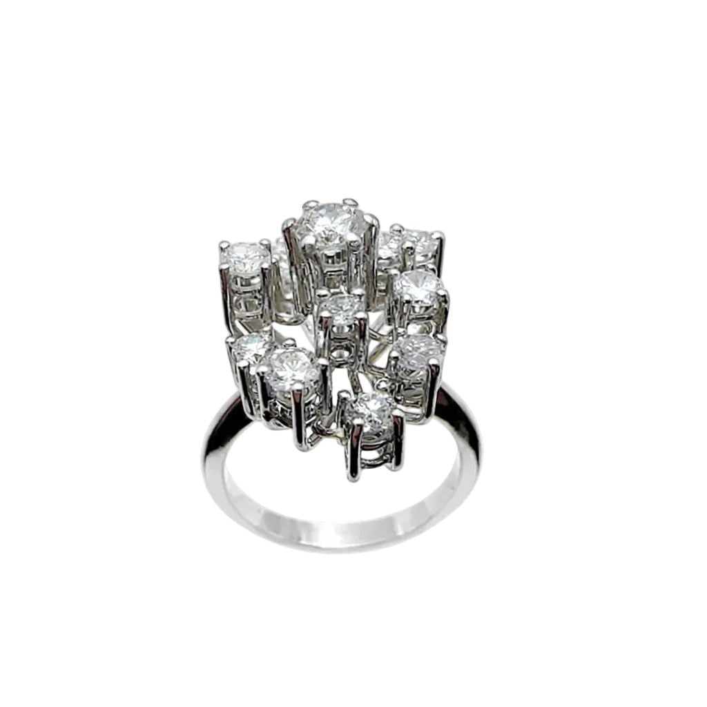 Bague en or blanc et diamants - Castafiore