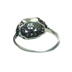 Bague en or blanc et diamants - Castafiore