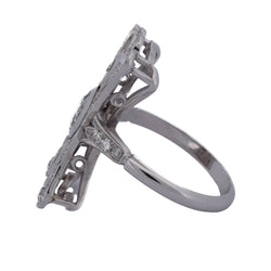 Bague en or blanc et diamants - Castafiore