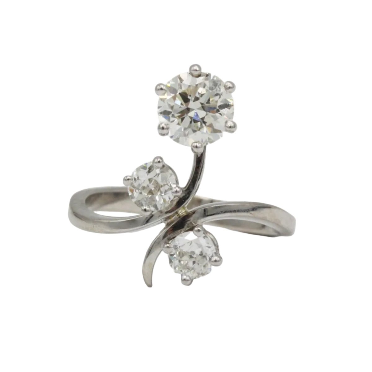 Bague en or blanc et diamants - Castafiore