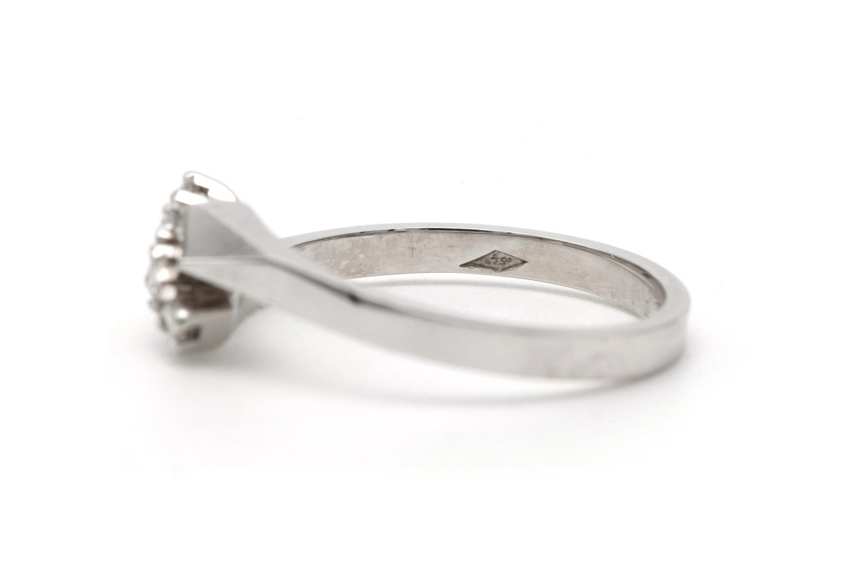 Bague en or blanc et diamants - Castafiore