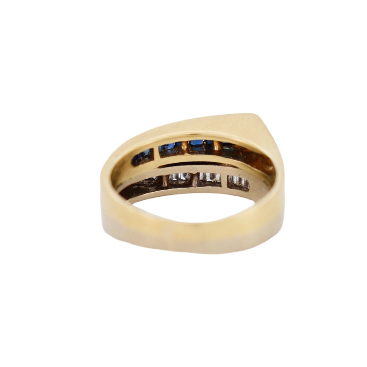 Bague en or blanc et jaune, saphirs et diamants - Castafiore