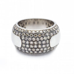 Bague en or blanc et rose avec diamants d'occasion - Castafiore