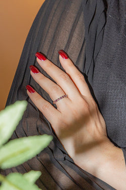 Bague en or blanc et saphir - Castafiore