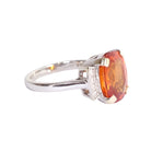 Bague en or blanc, grenat mandarin et diamants - Castafiore