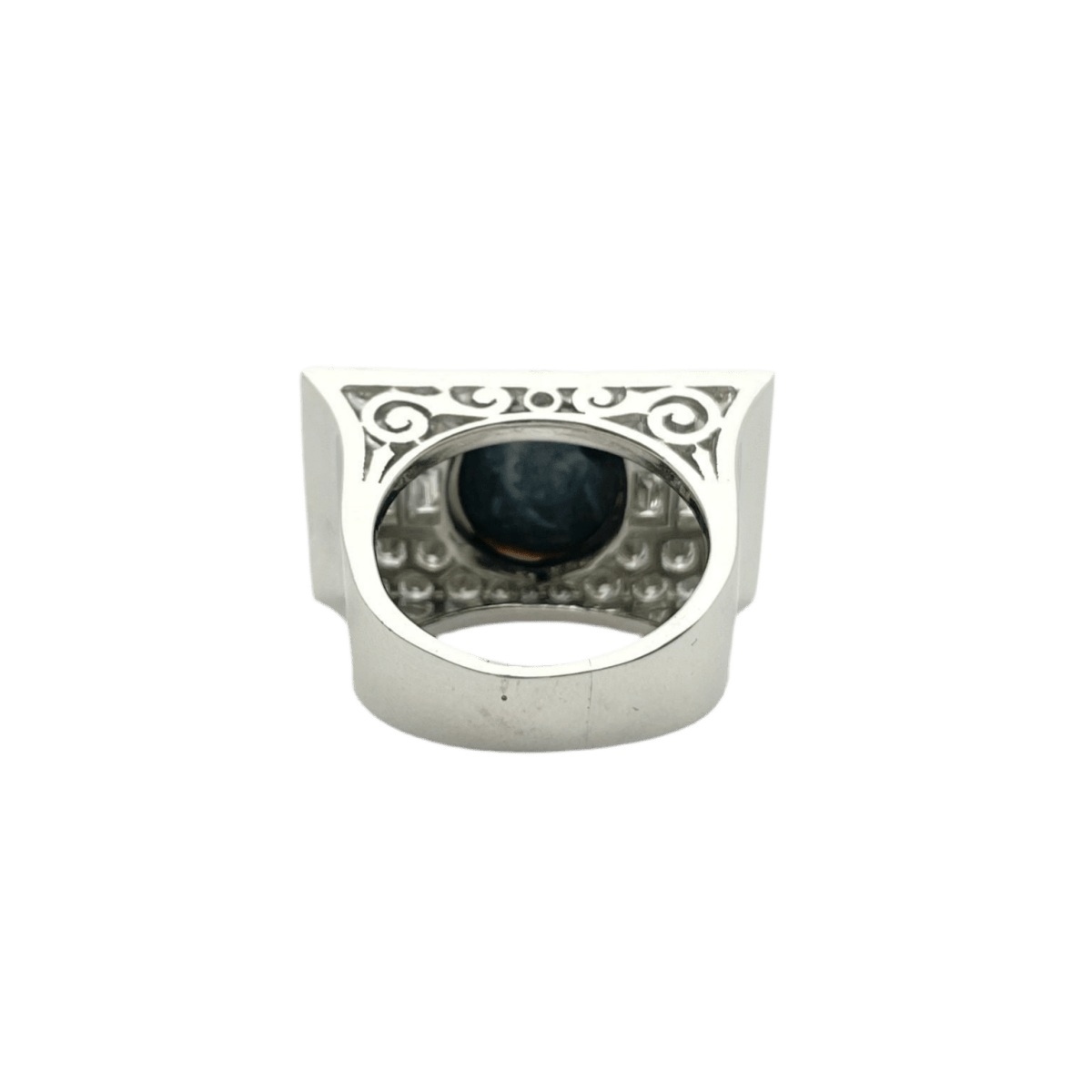 Bague en or blanc, opale et diamants - Castafiore