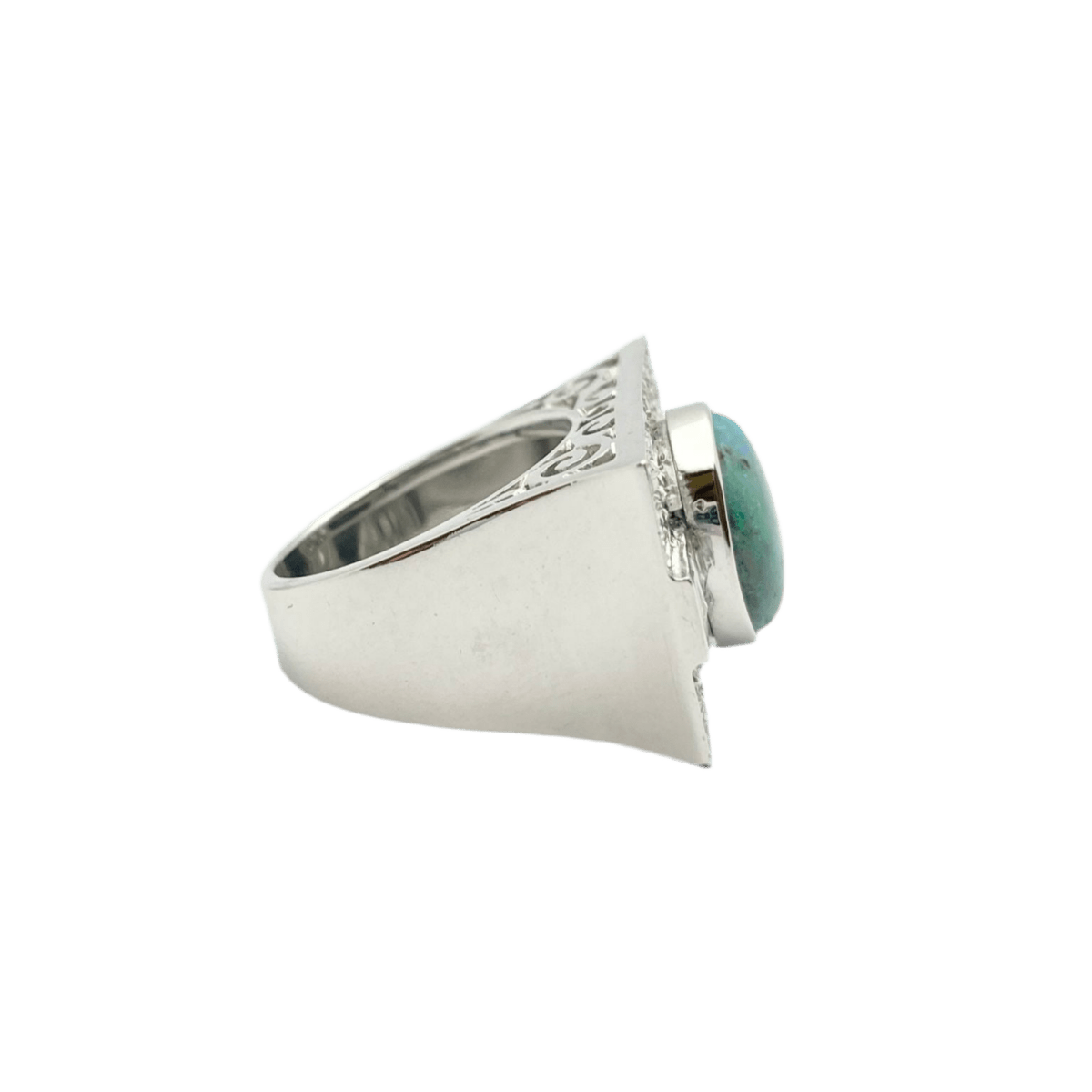 Bague en or blanc, opale et diamants - Castafiore