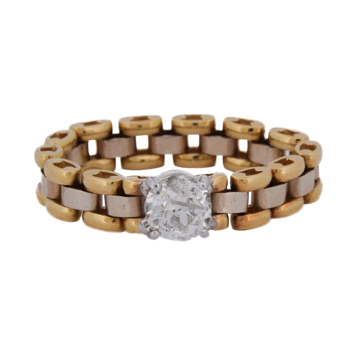 Bague en or blanc, or jaune et diamants - Castafiore