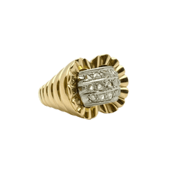 Bague en or blanc, or jaune et diamants - Castafiore