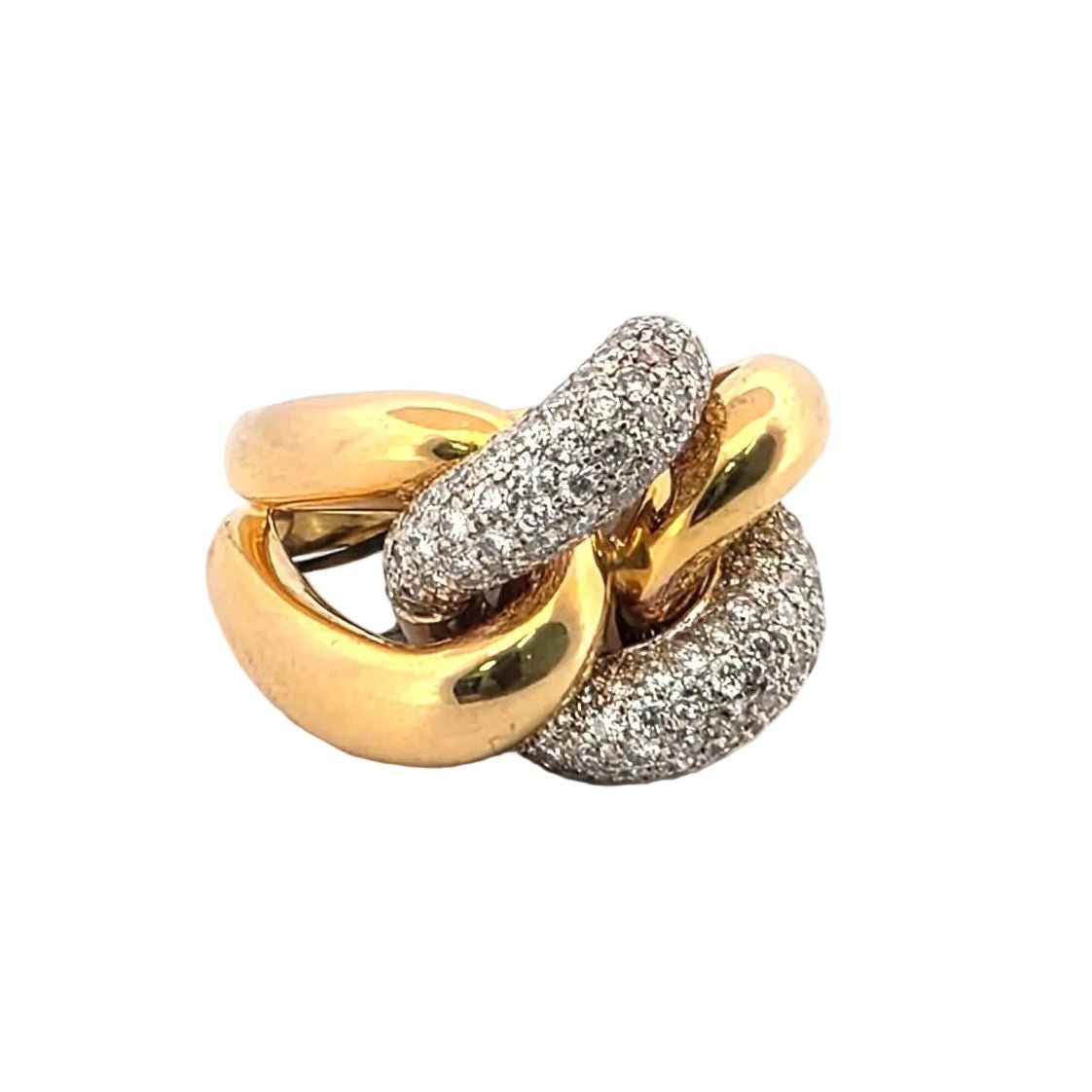 Bague en or blanc, or jaune et diamants - Castafiore