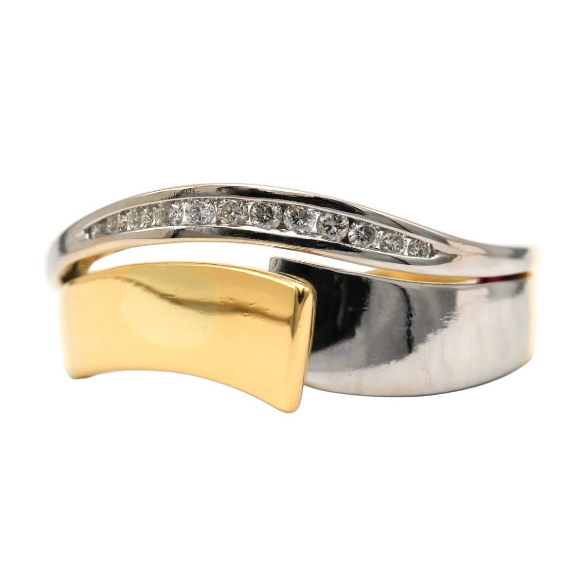 Bague en or blanc, or jaune et diamants - Castafiore