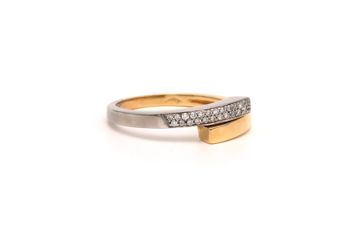 Bague en or blanc, or jaune et diamants - Castafiore